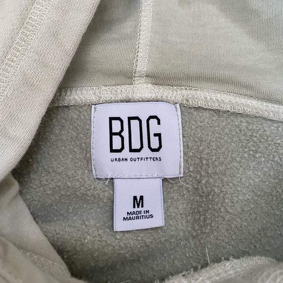 BDG Urban Outfitters Super Crop Hoodie Sage Green - Picture 5 of 5